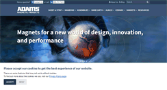 Desktop Screenshot of adamsmagnetic.com